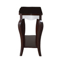 Walnut And White Sofa Table With Cabriole Leg White Walnut Primary Living Space Modern Shelves Rectangular Wood