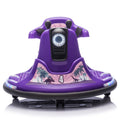 12V Kids Ride On Bumper Car W Parents Control,Rotate 360 Degrees,Two Handed Switch For Direction Control,Bumper Strip,Light Belt,Mp3 Music,Bluetooth,Provide A Speed Of 0.75Mph For Kids Of 2 5 Purple
