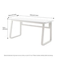 L47.2Inch Computer Desk Table Simple Gaming Table Home Desk Student Writing Desk Bedroom Desk Workbench Desk White Metal