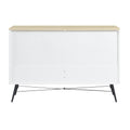 7 Drawer Dresser For Bedroom With Deep Drawers, Wood Dressers & Chest Of Drawers, Modern White Long Dressers For Closet Living Room, 47.2