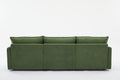 Modular Sectional Sofa, 3 Seater Sofa With Ottoman, Modern L Shaped Sofa For Living Room Bedroom Apartment Green Wood Fabric 4 Seat