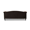 Elaine Camel Back Sofa Accents, Deep Brown Performance Velvet Brown Foam Velvet 3 Seat