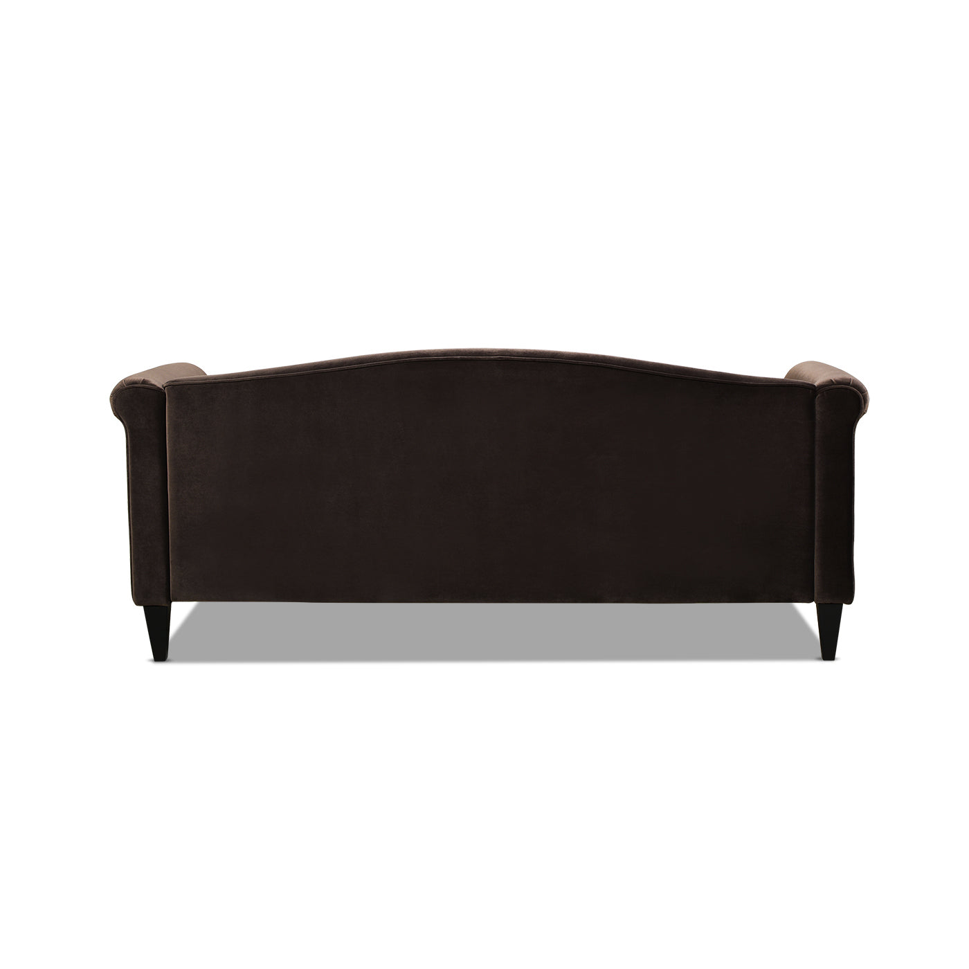 Elaine Camel Back Sofa Accents, Deep Brown Performance Velvet Brown Foam Velvet 3 Seat