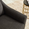 Dark Grey 360 Degree Swivel Rotating Accent Chair With Usb And Magazine Book For Living Room And Hotel Bed Room,Upholstered Accent Chair With Cooper Nail Dark Grey White Primary Living Space American Design,Classic,Modern Pine Foam Wood Fabric