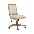 Swivel&Lift Office Chair Beige Natural Fabric