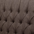 One And Half Seater Recliner Brown Fabric