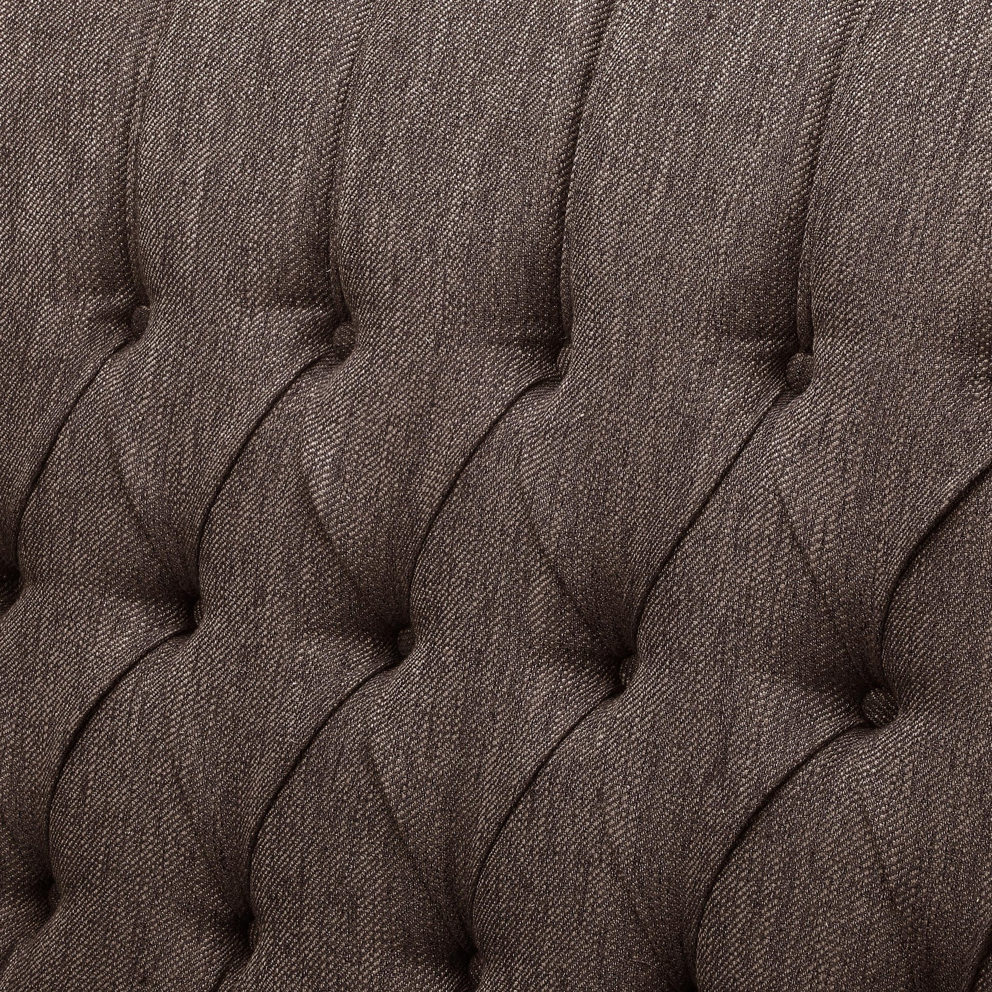 One And Half Seater Recliner Brown Fabric
