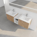 60 Inch Soft Close Doors Bathroom Vanity With Sink, A Small Storage Shelves, 24