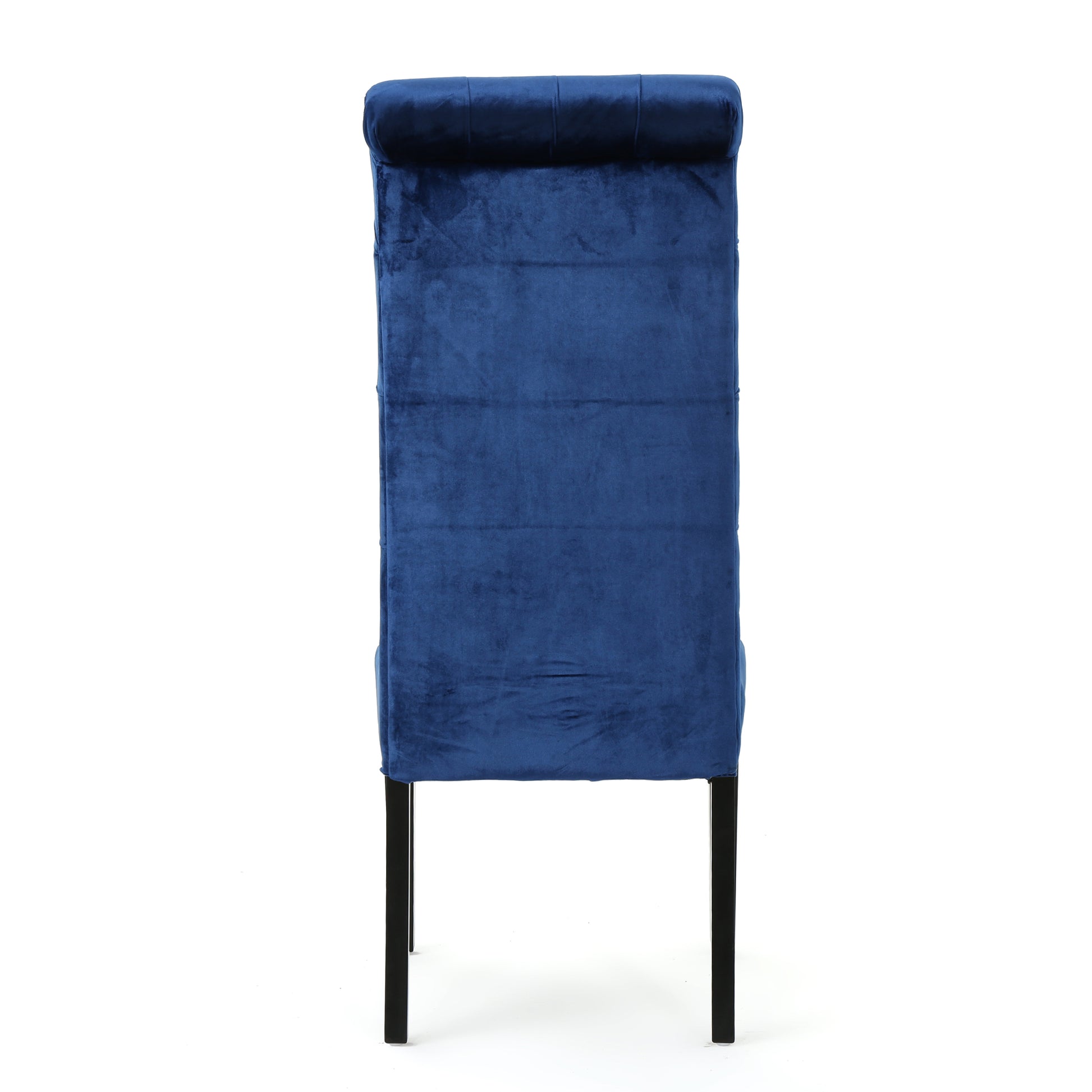 George Hi Back Kd Dining Chair Navy Blue Velvet