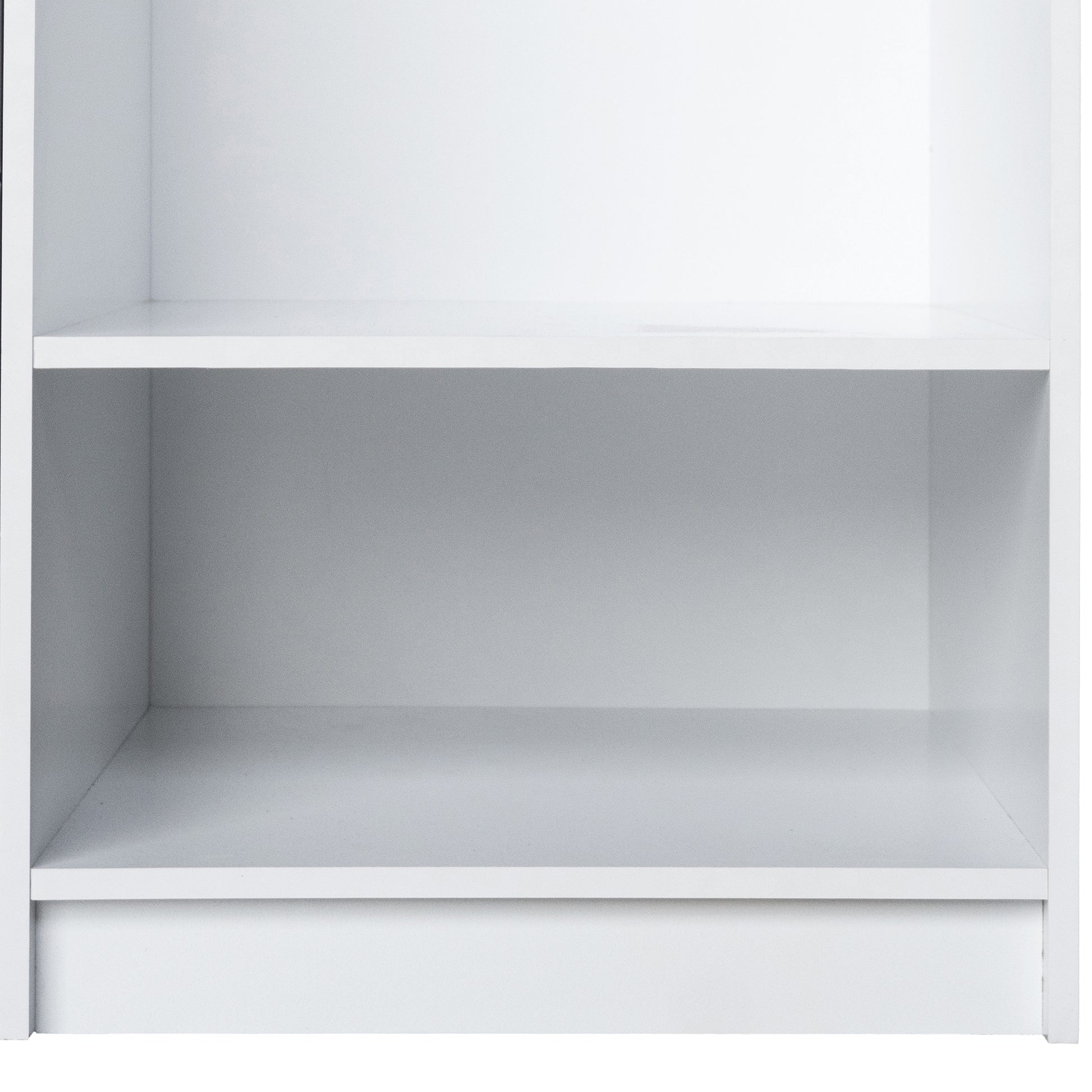 Open Wooden Wardrobe Storage For Bedroom, White White Particle Board