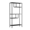 Modern Storage Shelf With 4 Compartments & Metal Legs, Freestanding Organizer,Book Shelves Display Shelves For Living Room, Bedroom, Home Office 4 Black Standard Primary Living Space Open Back Metal