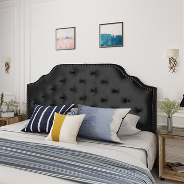 Queen&Full Sized Headboard Queen Black Velvet