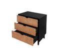 3 Drawer Cabinet, Suitable For Bedroom, Living Room, Study, Dining Room Black Particle Board