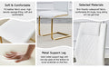 Table And Chair Set.The Table Has A Glass Tabletop With Imitation Marble Pattern Stickers And Stainless Steel Golden Table Legs. Paried With Comfortable Chairs With Pu Seats And Metal Legs. Gold Black Seats 8 Glass Metal