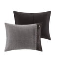 7 Piece Faux Suede Comforter Set Grey Queen Queen Grey Polyester