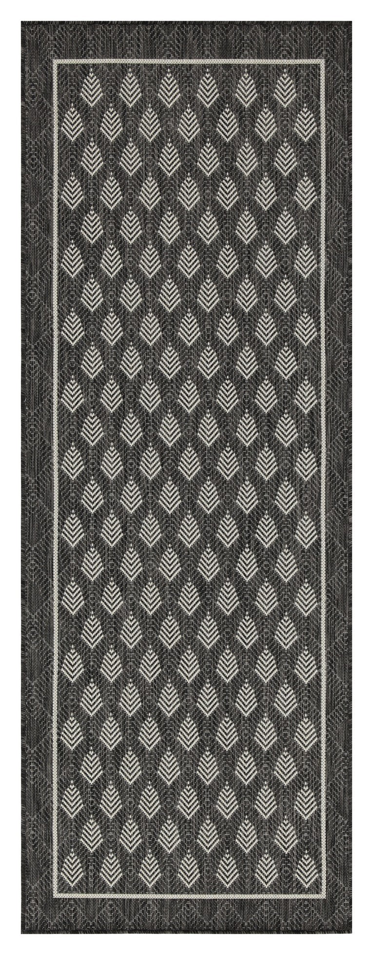 Sunshine Gc Har2008 Anthracite 5 Ft. 3 In. X 7 Ft. 3 In. Indoor Outdoor Area Rug Anthracite Polyester Polypropylene