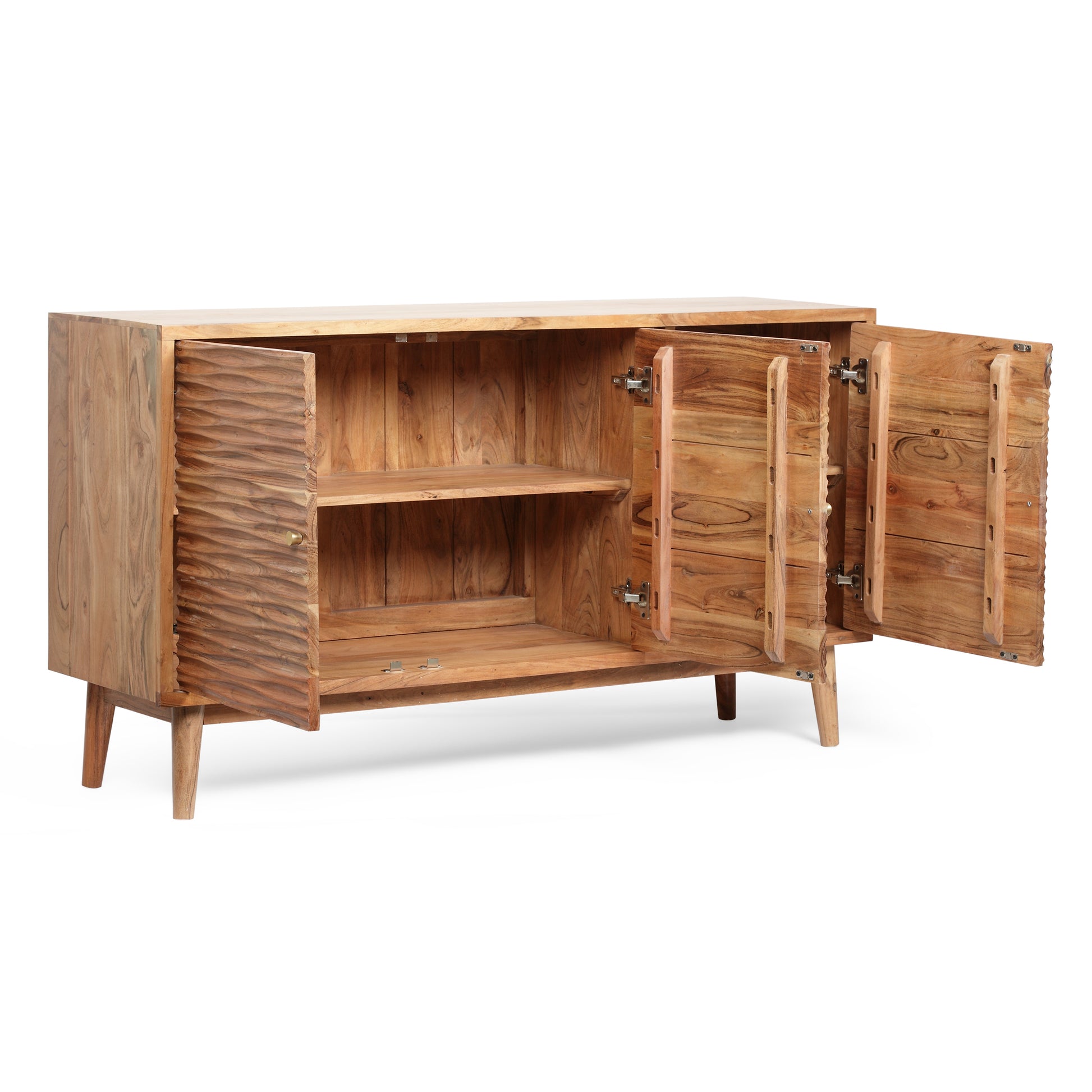 Sideboard 3 Door Natural Wood