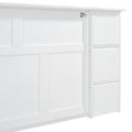 Full Size Murphy Bed With Drawers, Cabinets And Usb Ports,White Full White Mdf Lvl