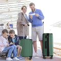 Luggage Sets 3 Piece, Expandable Hard Shell Abs Suitcases With Double Spinner, Travel Luggage Set With Tsa Lock 20 24 28Inch, Green Green Abs
