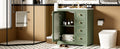 30 Inch Bathroom Vanity With A Soft Close Glass Door, Adjustable Shelves, And Three Drawers Green Bathroom Solid Wood Mdf Glass
