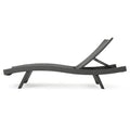 Salem Pe Wicker Chaise Lounge, Set Of 2 Grey Pe Rattan Iron