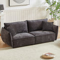 3 Seater 3 Seater Combo Sofa Modern Living Room Sofa, Linen Fabric Sofa, Wooden Frame With 4 Pillows, Apartment Sofa Furniture Black Chenille Wood Primary Living Space Pine Foam Fabric 6 Seat