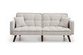 Sofa Bed Sleeper, Usb Charging Port, Chenille Fabric Folding Futon Recliner For Living Room Furniture Apartment Bedroom Office Small Spaces Beige Brown Chenille Wood Primary Living Space Medium Soft Tufted Back Modern Rubberwood Foam Solid Wood 2 Seat