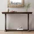 48 Inch Rustic Vintage Console Tablefarmhouse Style Entryway Table With Open Shelf And Sturdy Construction For Entryway And Living Room Walnut Walnut Distressed Finish Primary Living Space Antique,Rustic,Vintage Open Storage Console Tables Brushed