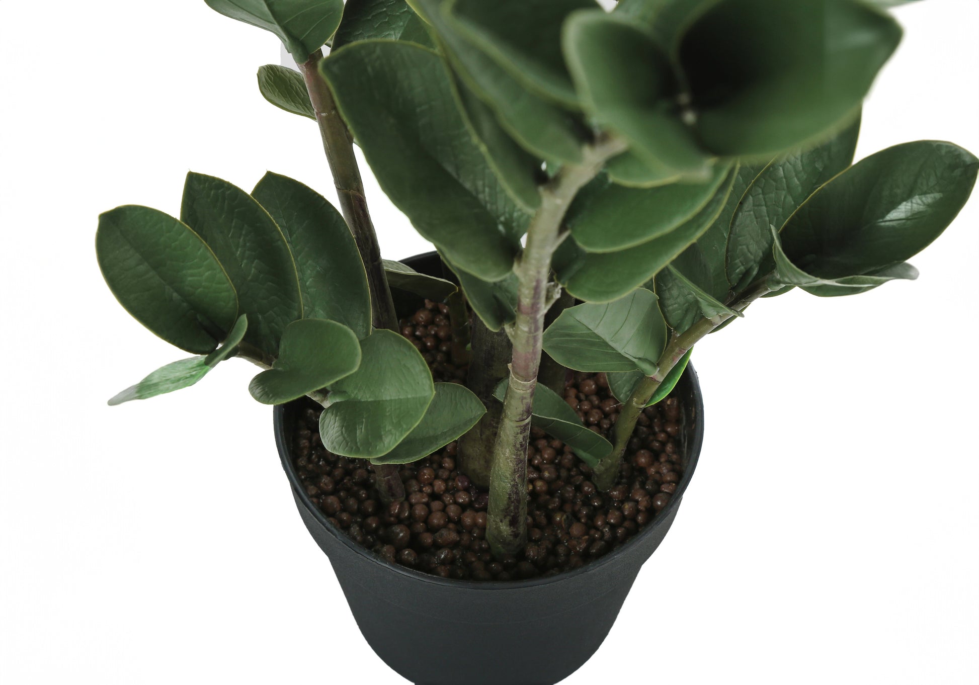 Artificial Plant, 29" Tall, Zz Tree, Indoor, Faux, Fake, Floor, Greenery, Potted, Real Touch, Decorative, Green Leaves, Black Pot Green Foam Plastic