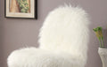 Contemporary Glam White Gold Fabric Faux Fur 1Pc Accent Chair Upholstery Living Room Chair White Gold Primary Living Space Classic,Contemporary Solid Wood