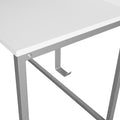 Techni Mobili L Shape Desk With Hutch And Storage, White White Computer Desk Office Modern L Shape Engineered Wood