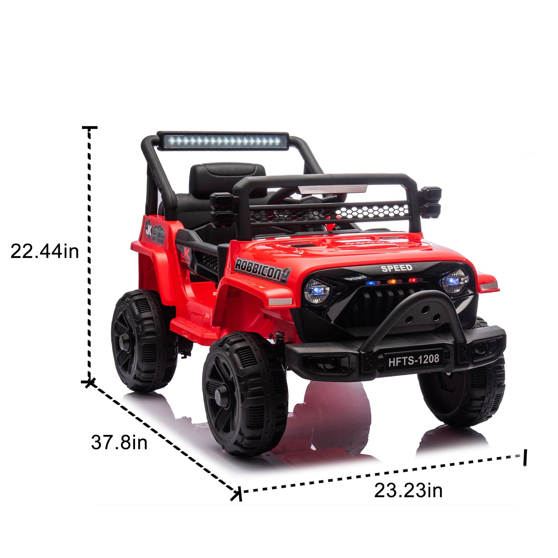 12V Kids Ride On Electric Truck Car W Parents Control,2Wd,Four Wheel Suspension,Early Education Function,Adjustable Volume,Usb,Mp3,Bluetooth,Microphone Jack,Power Display,Led Lights For Kids Aged 3. Red Polypropylene