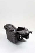 Lounge Chair Lift Chair Relax Sofa Chair Sitting Room Furniture Sitting Room Power Supply Elderly Electric Lounge Chair Brown Pu