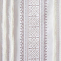Poly Printed Curtain Panel With Tufted Stripe And Lining White Brown 50X95
