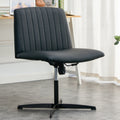 Black High Grade Pu Material. Home Computer Chair Office Chair Adjustable 360 Swivel Cushion Chair With Black Foot Swivel Chair Makeup Chair Study Desk Chair. No Wheelsw115167391 Black Foam Pu