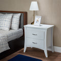 Babb White Finish Accent Table White Mdf,Synthetic Wood
