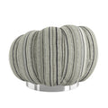 Lillie Black Stripe Pumpkin Swivel Accent Chair Black Primary Living Space Transitional Foam Solid Wood