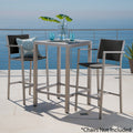 Cape Coralglass Top Bartable Grey Aluminium