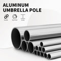 9Ft Patio Umbrella, Outdoor Table Umbrella With Push Button Tilt And Crank, Uv Protection Waterproof Market Sun Umbrella With 8 Sturdy Ribs For Garden, Deck, Backyard, Pool Brick Red Brick Red Round Uv Resistant Umbrellas Aluminium
