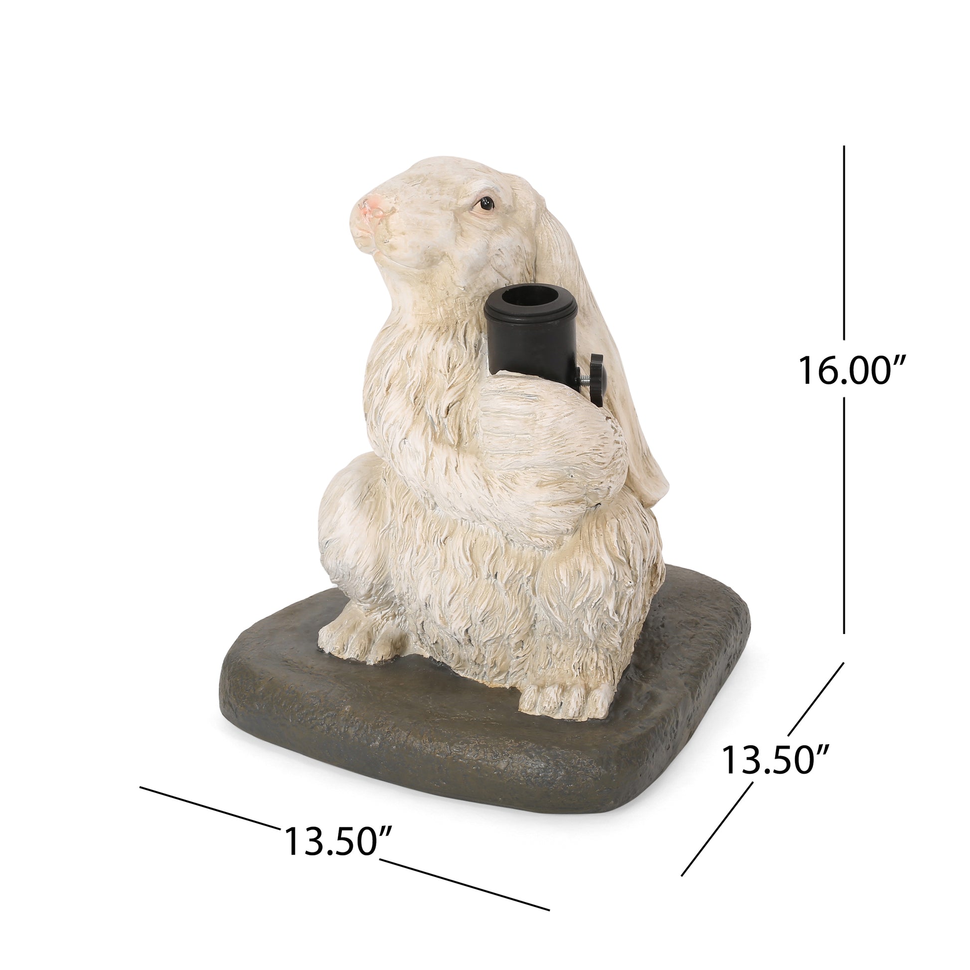 Rabbit Umbrella Base Matte White Concrete