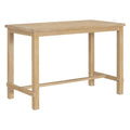 5 Piece Counter Height Dining Set, Classic Elegant Table And 4 Chairs In Natural Wood Wash Natural Wood Wash Solid Wood