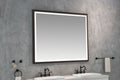 Bathroom Led Mirror Is Multi Functional And Each Function Is Controlled By A Smart Touch Button. Brown Aluminium