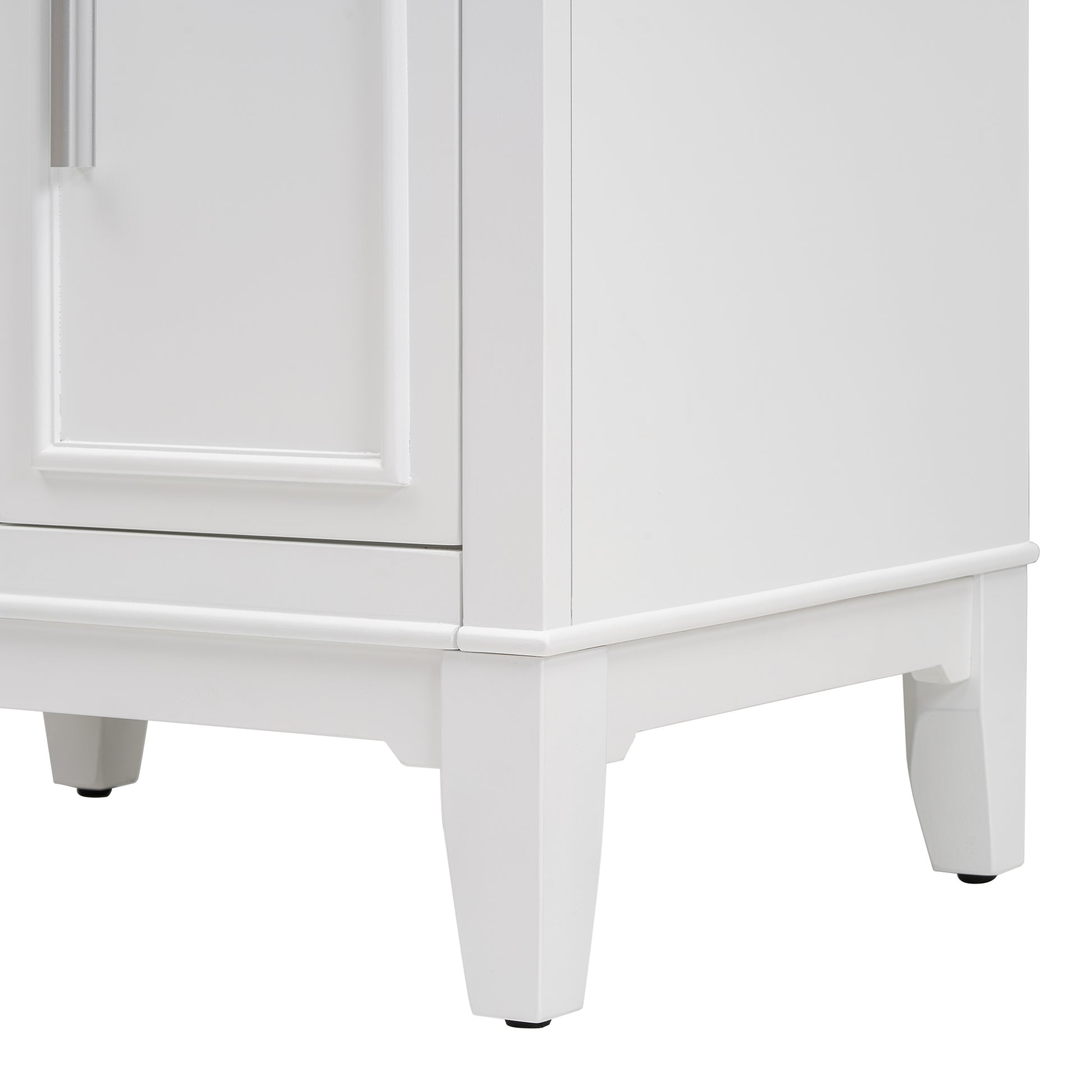 24" Bathroom Vanity With Sink, Bathroom Vanity Cabinet With One Flip Drawer And Doors, Solid Wood And Mdf, White White Solid Wood Mdf