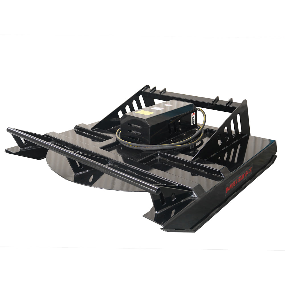 65" Small Skid Steer Hydraulic Heavy Duty Brush Mower Cutter Attachment Black Steel