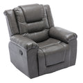 Home Theater Recliner Set Manual Recliner Chair With Wide Armrest, Two Built In Cup Holders For Living Room,Bedroom, Grey Grey Foam Pu