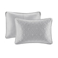 Reversible Bedspread Set Grey King Grey Cotton