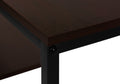 Accent Table, Console, Entryway, Narrow, Sofa, Living Room, Bedroom, Brown Laminate, Black Metal, Contemporary, Modern Espresso Metal