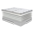 12 Inch California King Mattress Highlyquilted Cover Hybrid Mattress, White, Plush Foam Mattress In A Box, Luxury Comfort Mattress White Bedroom Foam Spring California King