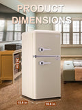 3.5Cu.Ft Compact Refrigerator Mini Fridge With Freezer, Small Refrigerator With 2 Door, 7 Level Thermostat Removable Shelves For Kitchen, Dorm, Apartment, Bar, Office, Cream Cream Kitchen Modern Abs Steel Q235