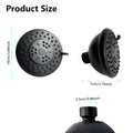 High Pressure Rain Shower Head With 3 Spray Modes, 4 Inch Fixed Bathroom Rainfall Showerhead With Adjustable Swivel Ball Joint, Bathroom Accessories Matte Black Abs